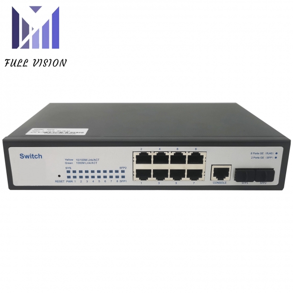 8 Gigabit +2 SFP L2 Managed POE SWITCH